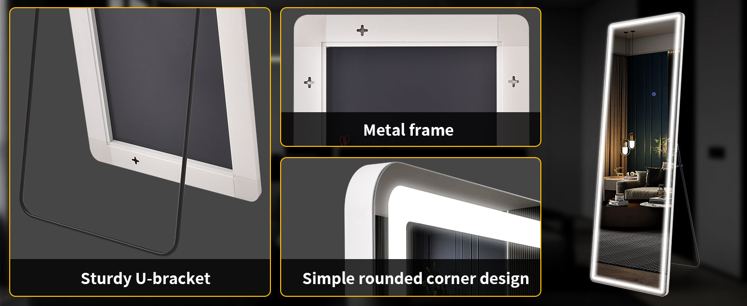63"x20" Full Length Mirror with Lights,LED Mirror