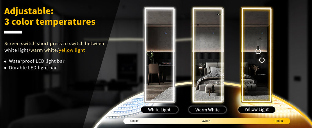 63"x20" Full Length Mirror with Lights,LED Mirror