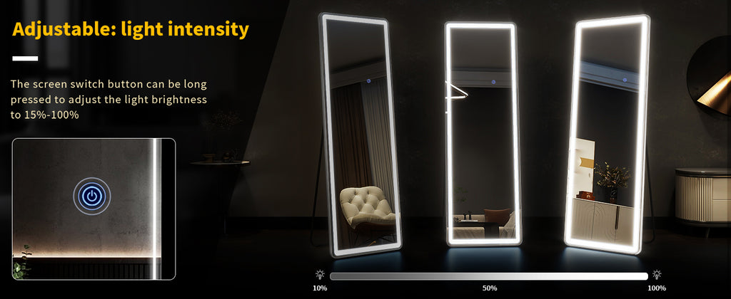 63"x20" Full Length Mirror with Lights,LED Mirror
