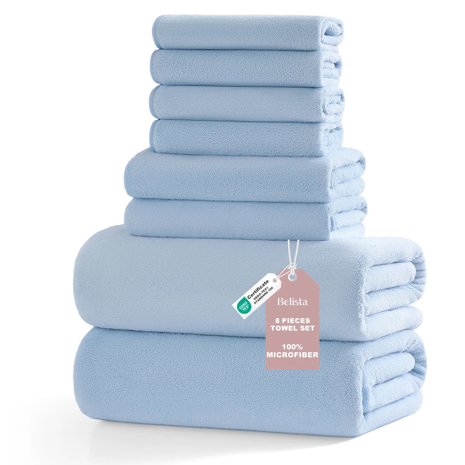 8Pcs Oversized Bath Towel Set   Assorted Colors