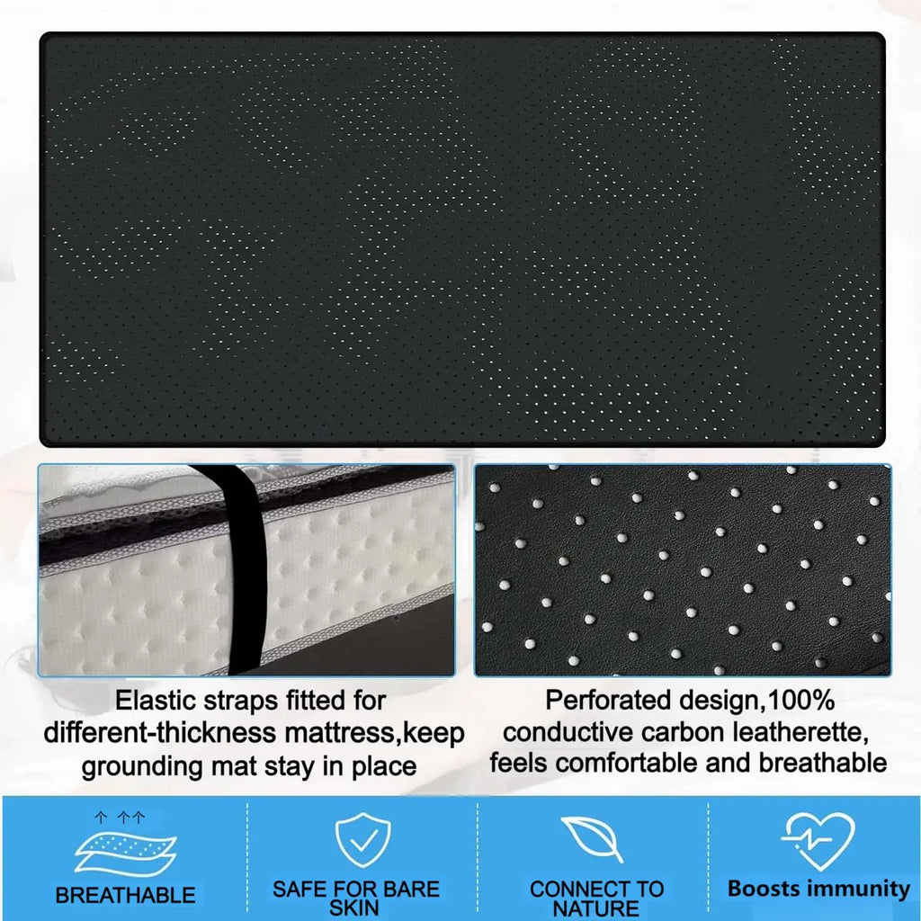 Connect to Nature Grounding Sheet Combo, Grounding Mat, 100% Conductive Carbon Faux Leather