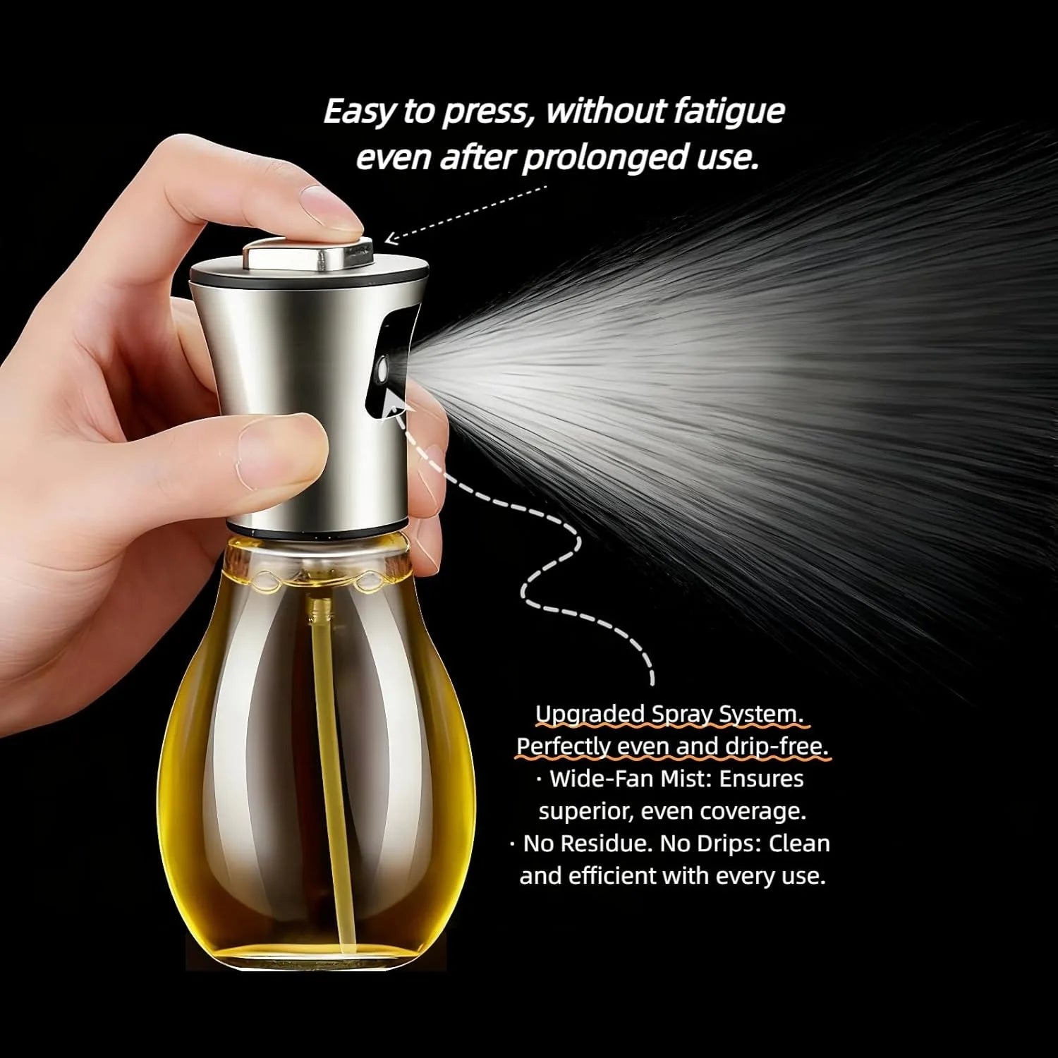 Make it Easy Oil Sprayer For Cooking 200ML Olive Oil Fine Mist Spray Bottle  2 styles