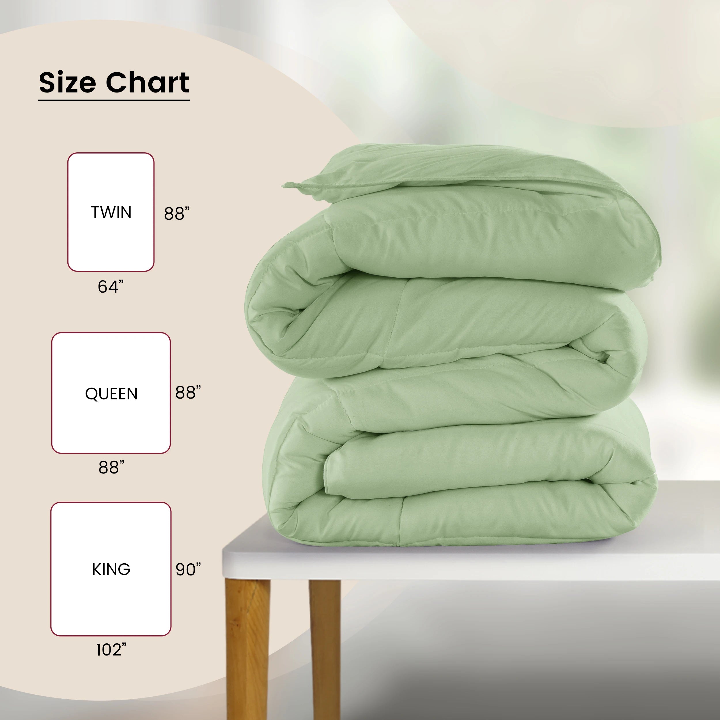 Down Alternative Comforter – 1 Piece Fluffy Duvet Insert with Box Stitch Design 102" x 90"