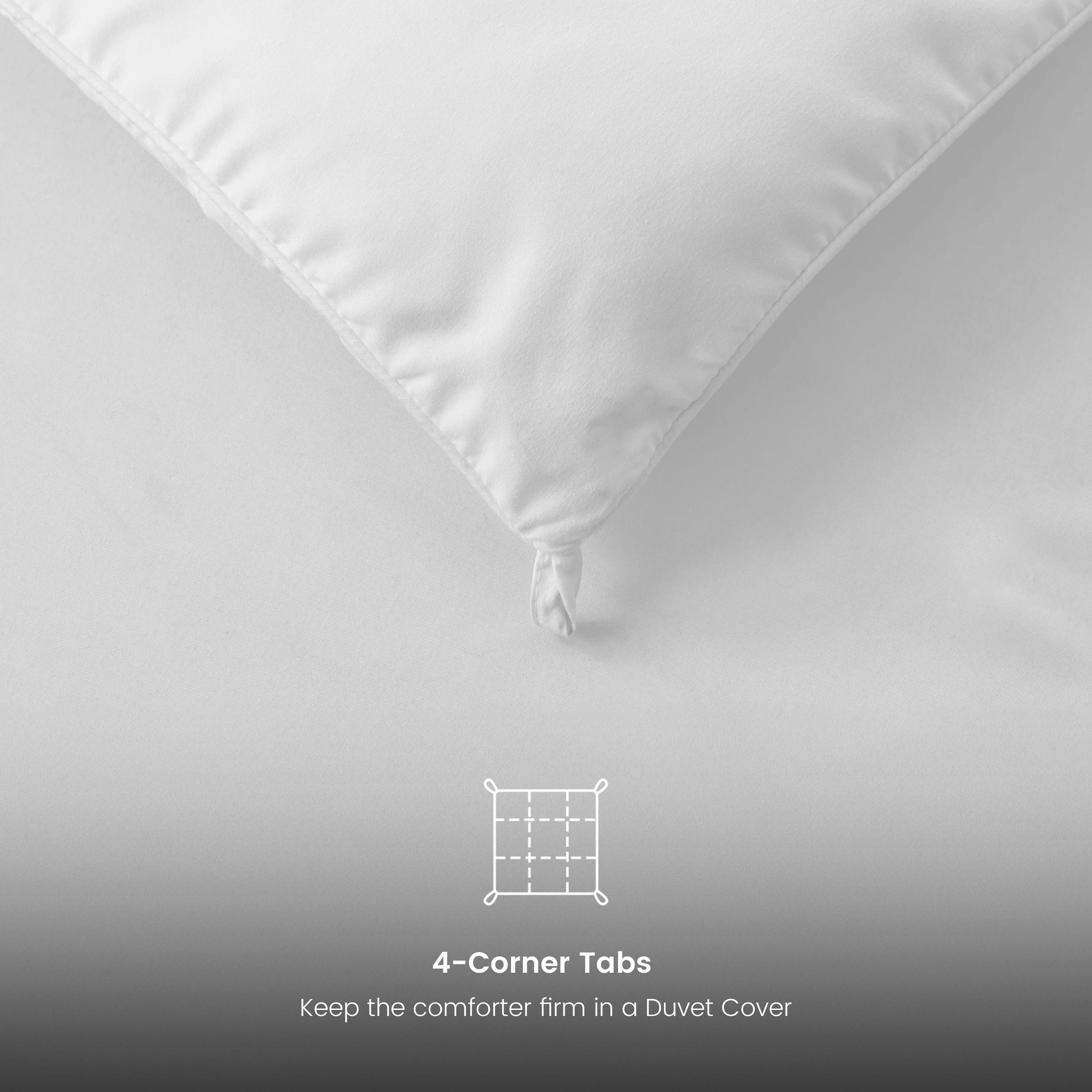 Down Alternative Comforter – 1 Piece Fluffy Duvet Insert with Box Stitch Design 102" x 90"