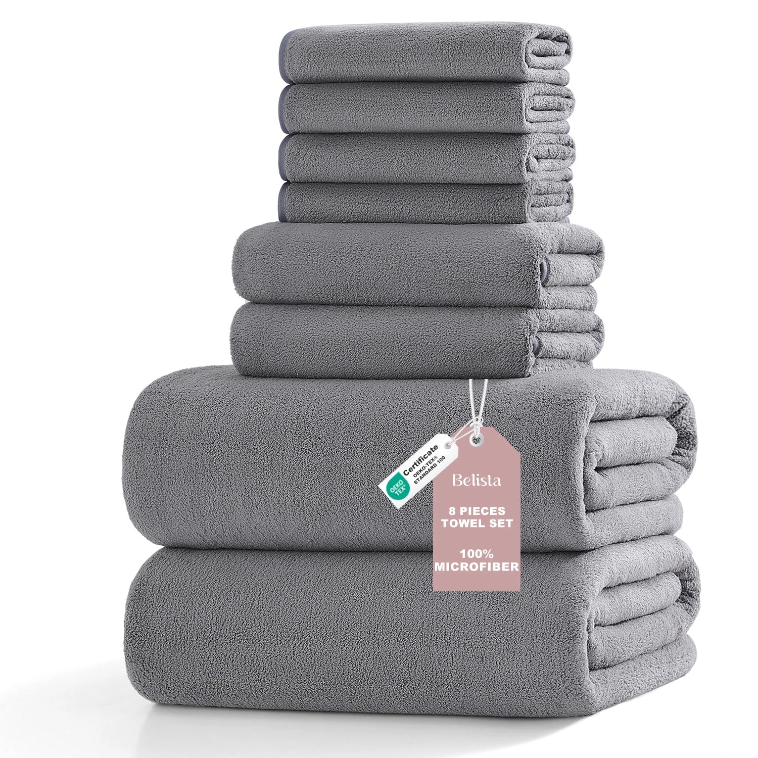 8Pcs Oversized Bath Towel Set   Assorted Colors