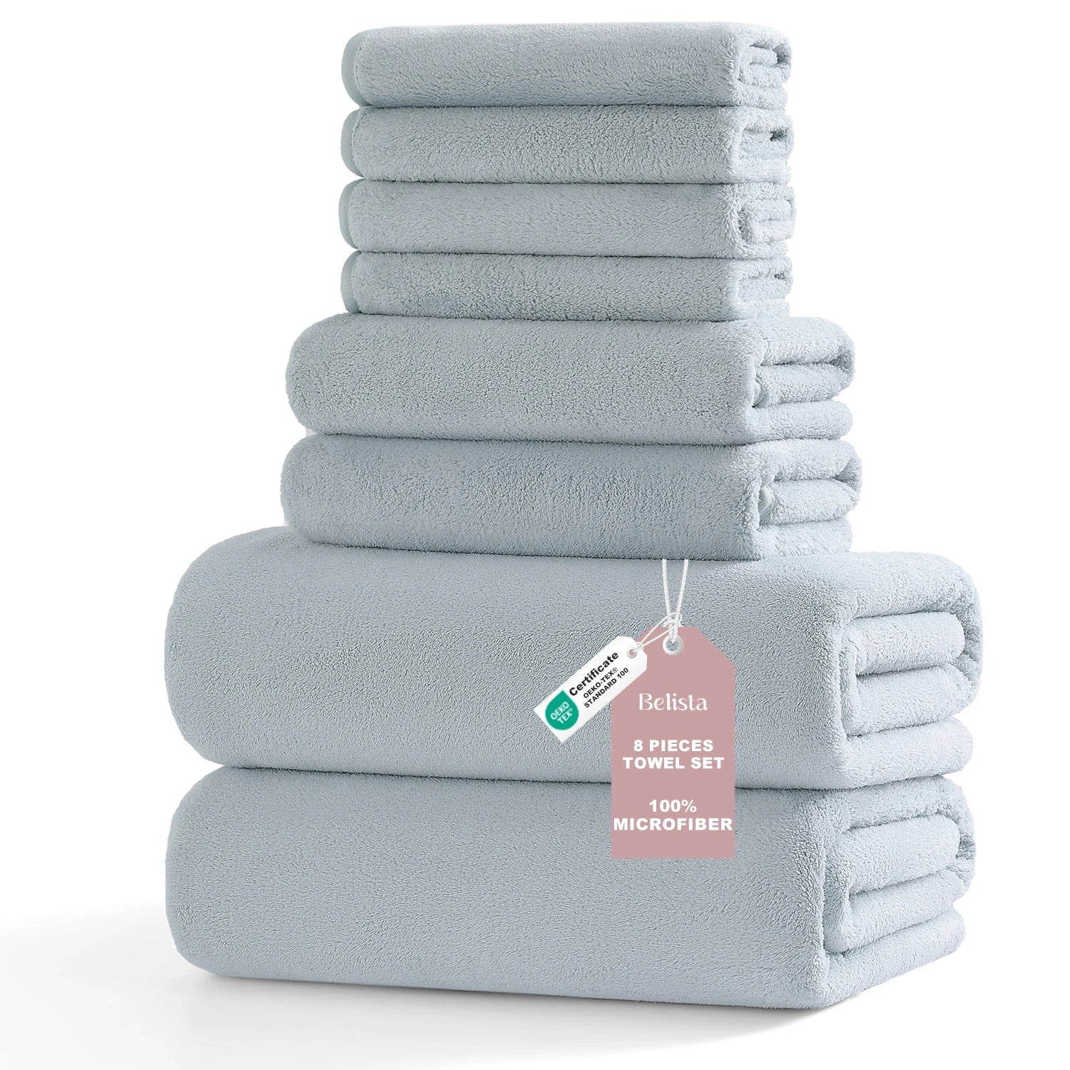 8Pcs Oversized Bath Towel Set   Assorted Colors