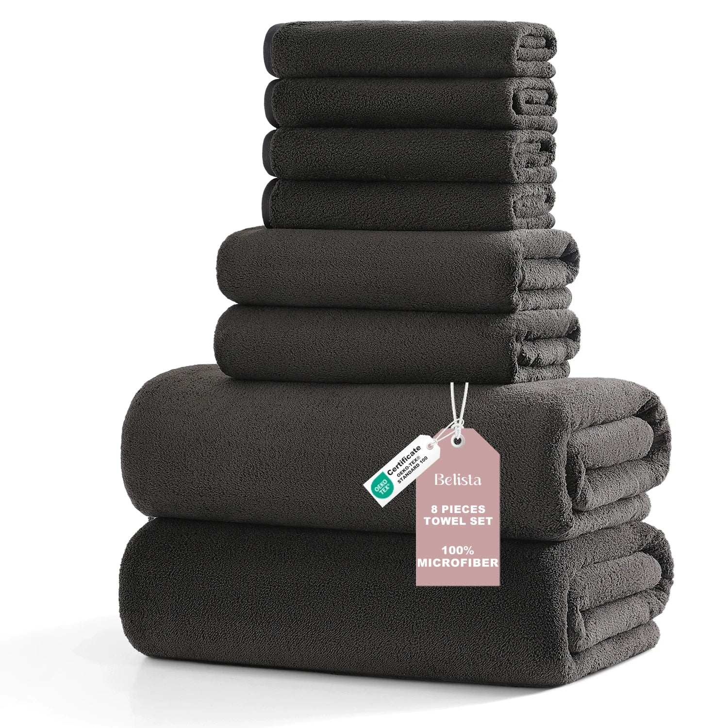 8Pcs Oversized Bath Towel Set   Assorted Colors