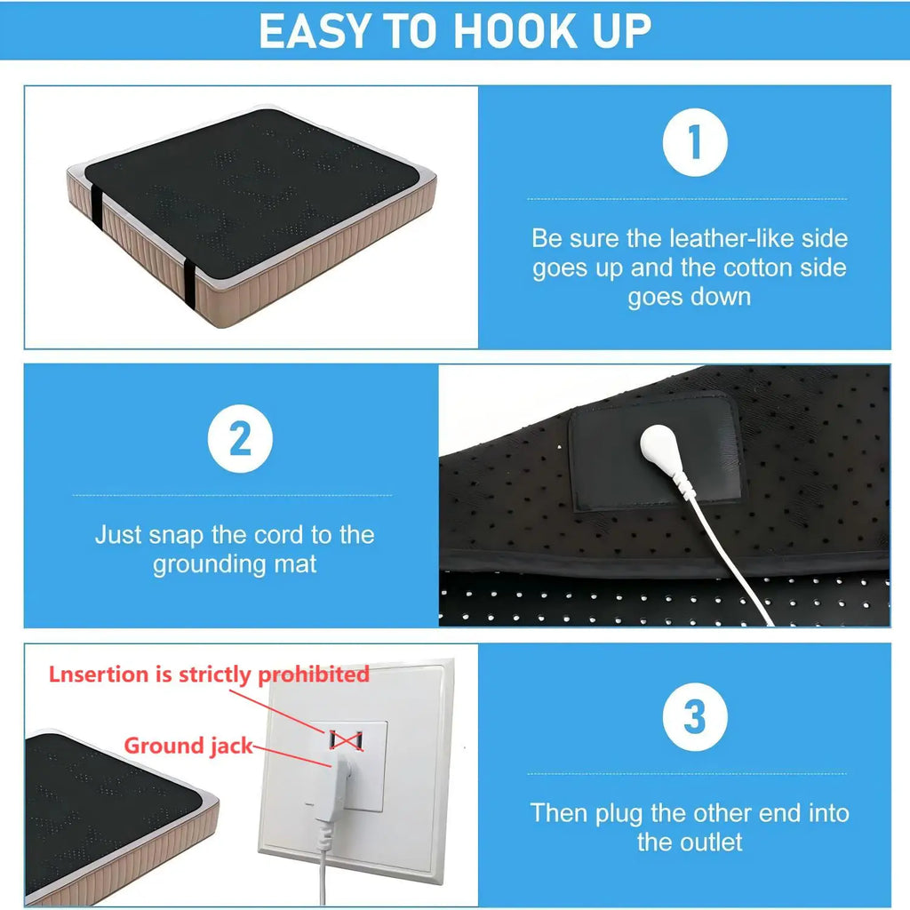 Connect to Nature Grounding Sheet Combo, Grounding Mat, 100% Conductive Carbon Faux Leather
