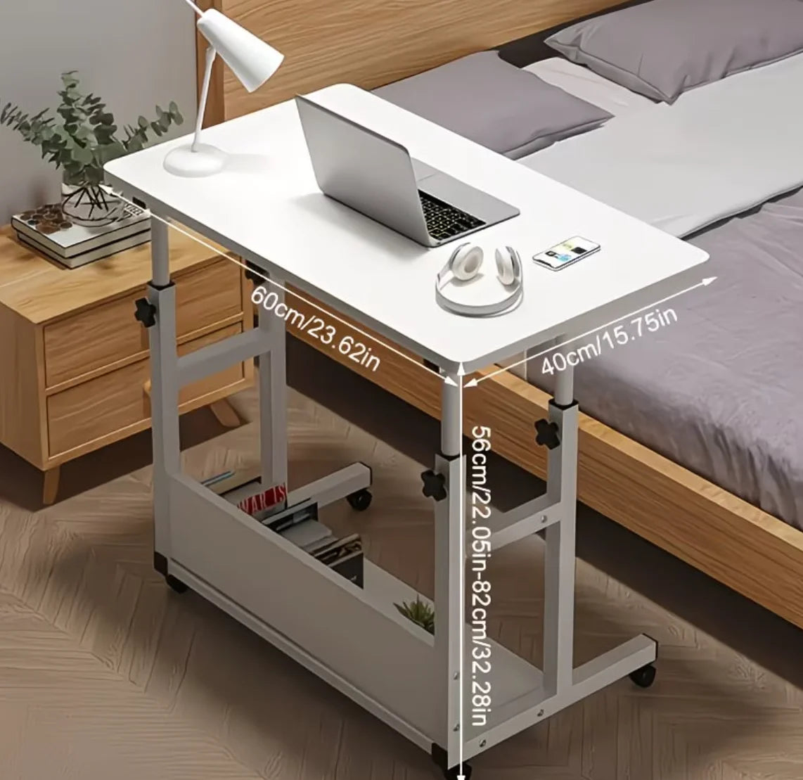 3-Tier Heavy-Duty Metal Folding Table, Mobile