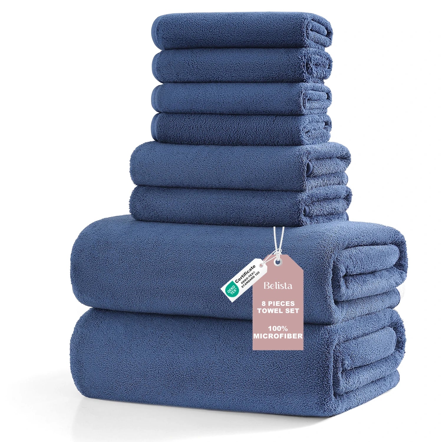 8Pcs Oversized Bath Towel Set   Assorted Colors