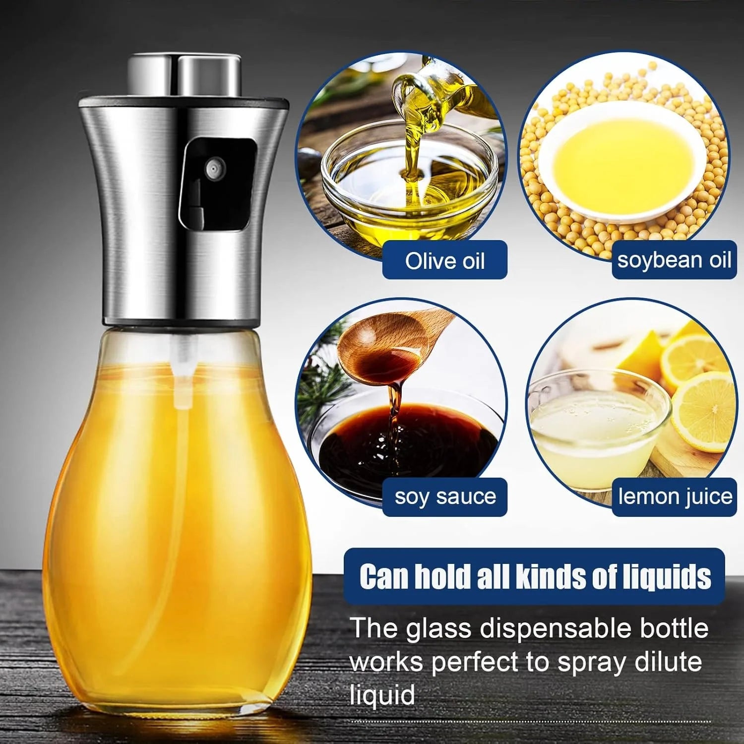 Make it Easy Oil Sprayer For Cooking 200ML Olive Oil Fine Mist Spray Bottle  2 styles