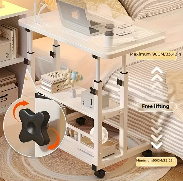 3-Tier Heavy-Duty Metal Folding Table, Mobile