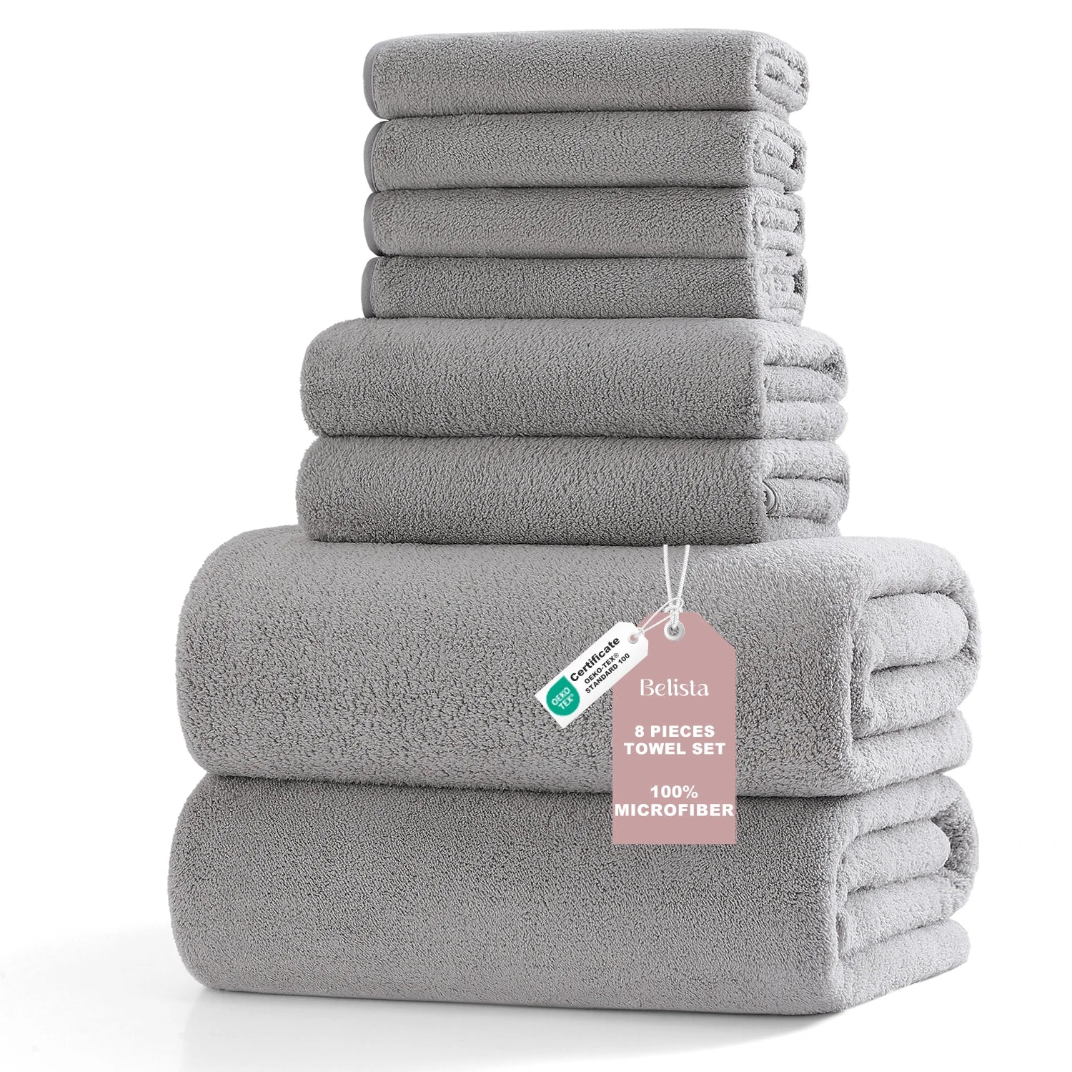8Pcs Oversized Bath Towel Set   Assorted Colors