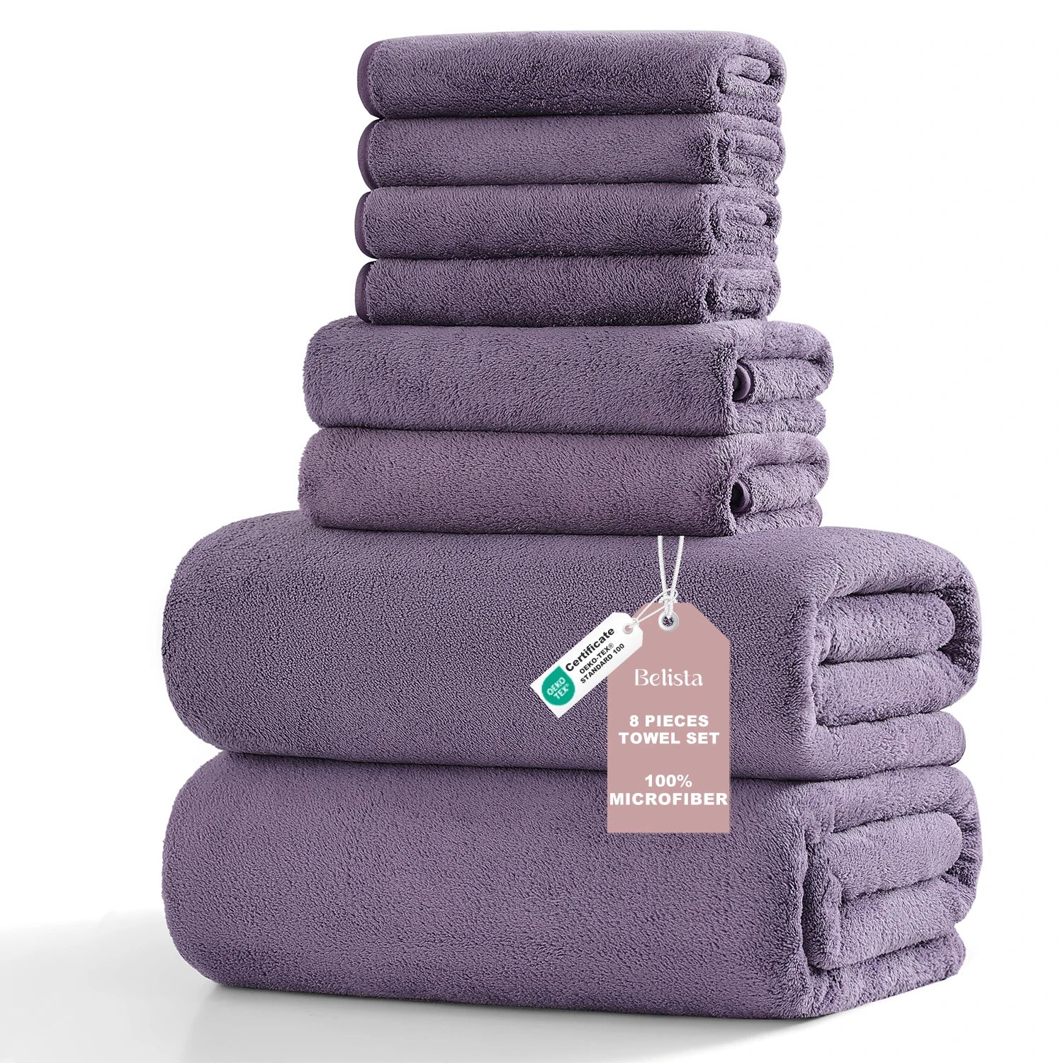 8Pcs Oversized Bath Towel Set   Assorted Colors