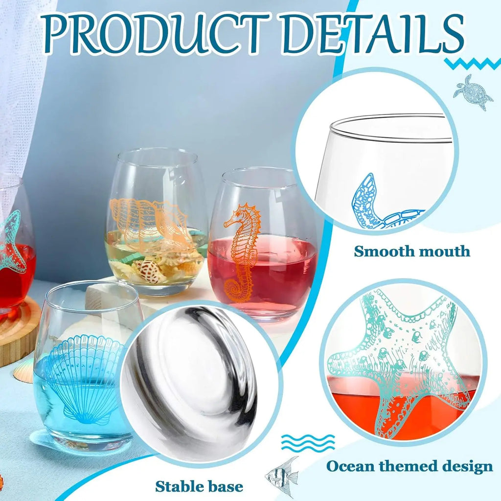 Ocean Stemless Wine Glasses