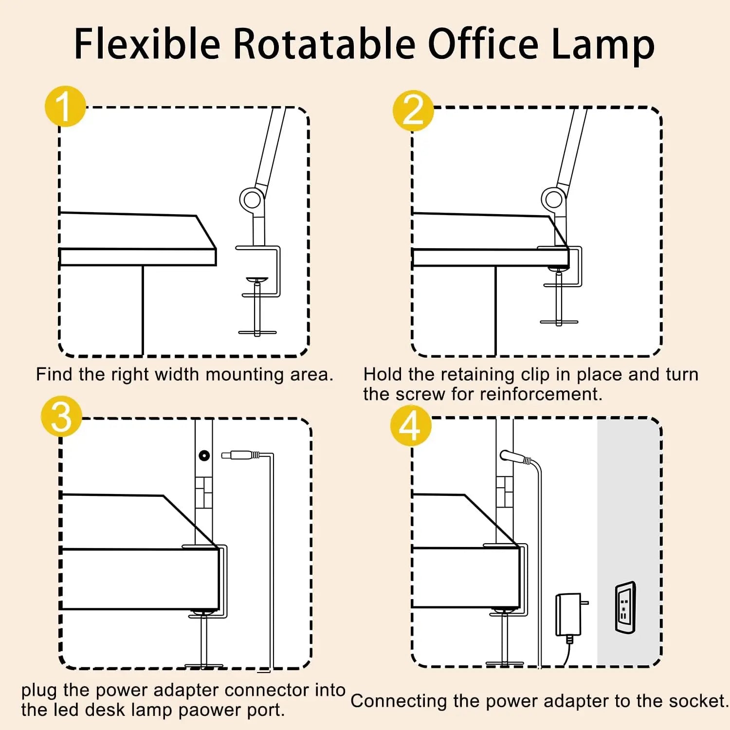 The Best LED Desk Lamp with Clamp Flexible Swing Arm Three light sources
