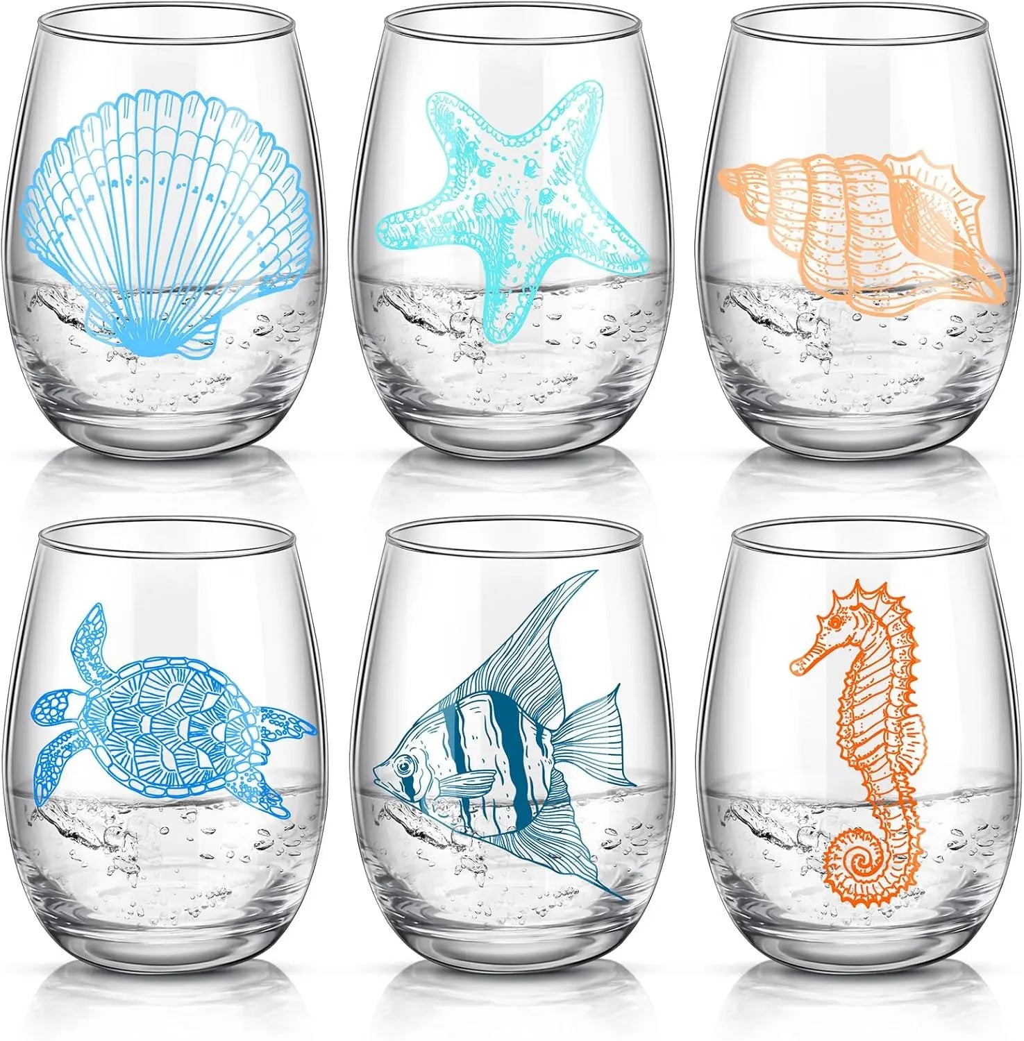 Ocean Stemless Wine Glasses