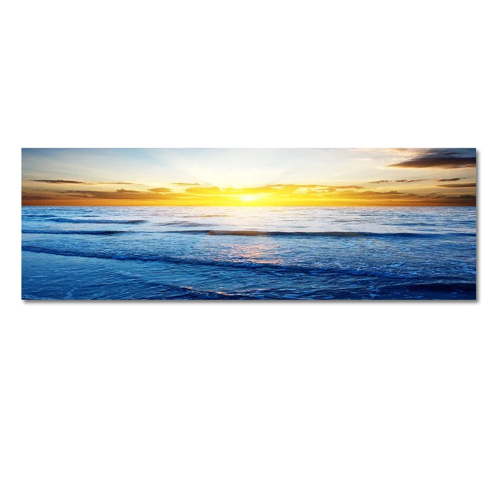 Modern Natural Beach Landscape Wall Art Poster Prints Sea Sunset