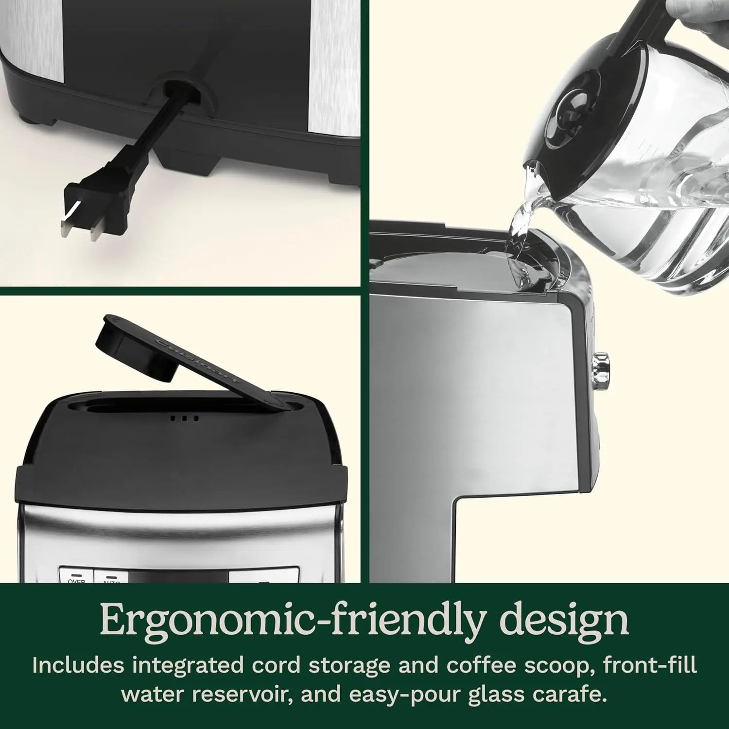 Stainless Steel Coffee Maker 14 Cup Programmable Brewing Machine
