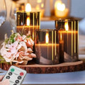 LED Candle Set with Remote Control and Timer — Warm, Flickering Light