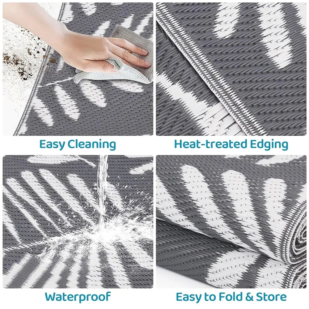 Outdoor Rug, Patio Rug, Plastic Straw Rugs, Large Waterproof