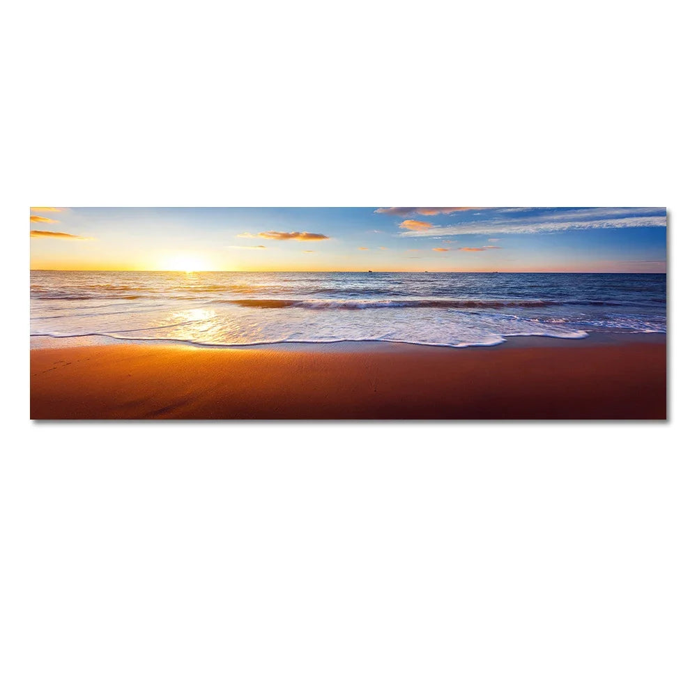 Modern Natural Beach Landscape Wall Art Poster Prints Sea Sunset