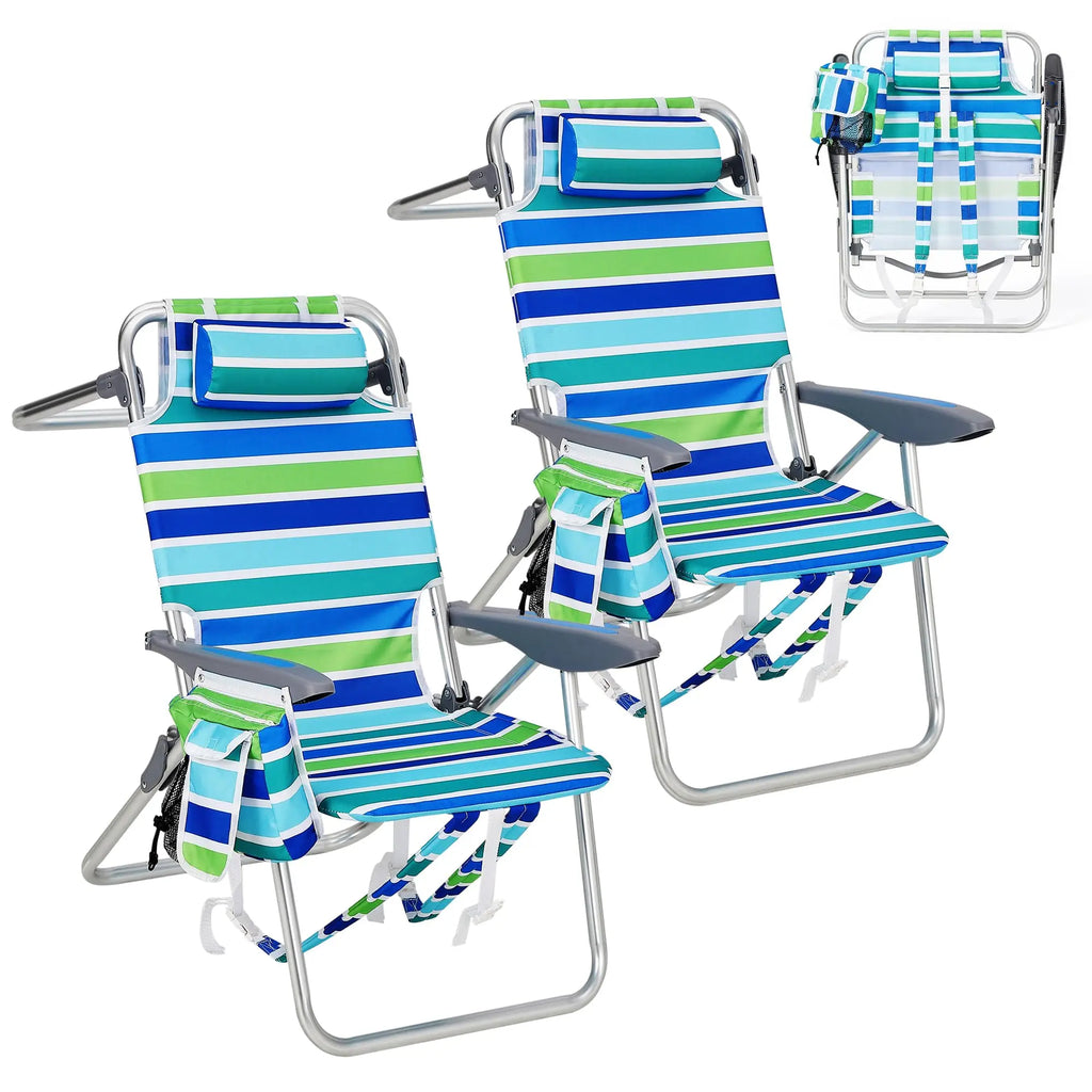 2 Pack High Backpack Beach Chair