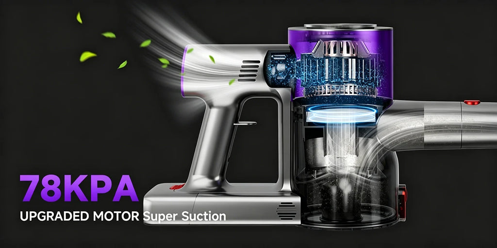 Powerful Cordless Vacuum Cleaner LED Display 45Mins Self Standing
