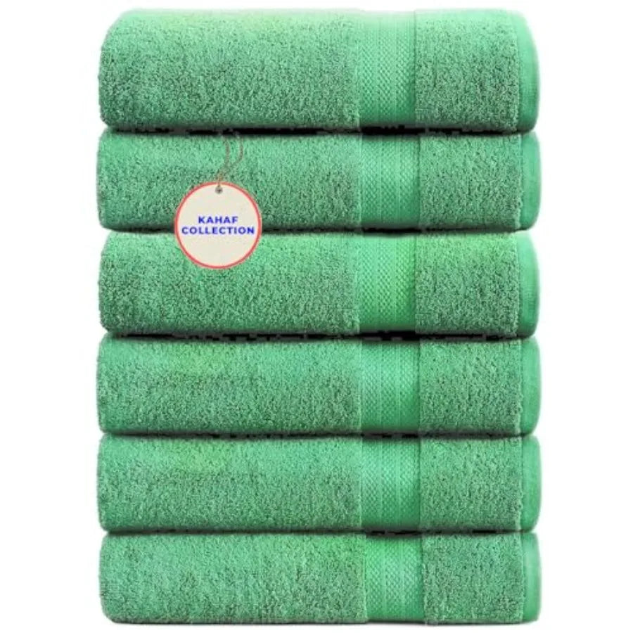 100% Cotton Bath Towels, 24x48 Pack of 6 Towels, Quick Dry