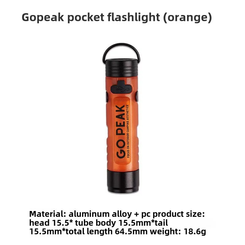 Mini USB Rechargeable LED Pocket Flashlight Clip-on Flashlight