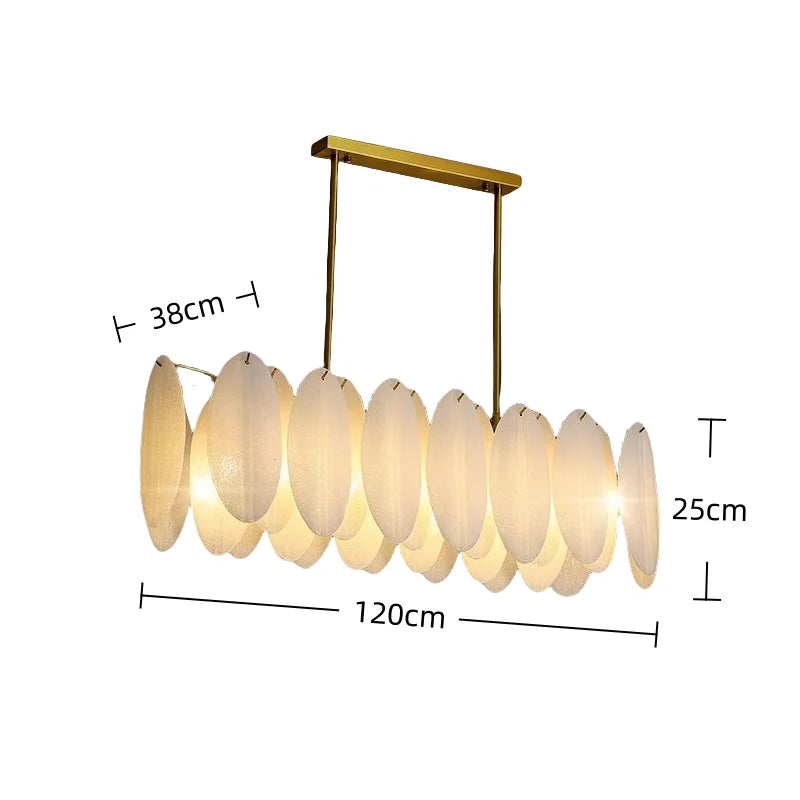Lamp Luxury Feather Art Glass Chandelier Nordic Minimalism Chandelier French Style New Model LED