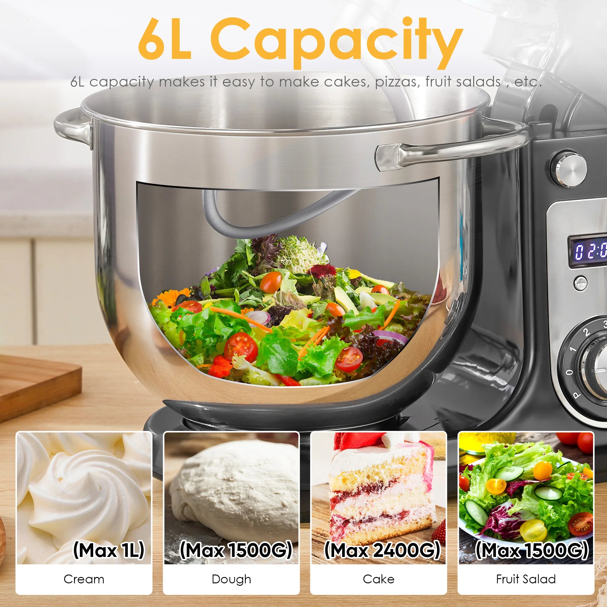 BioloMix Kitchen Food Stand Mixer, Blender, Quiet Motor