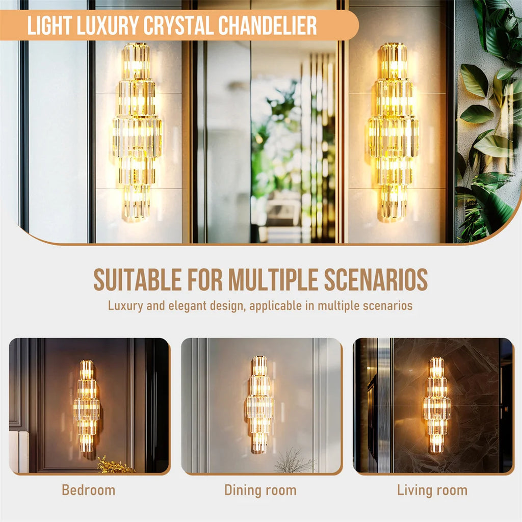 Luxurious Crystals Sconces for Wall