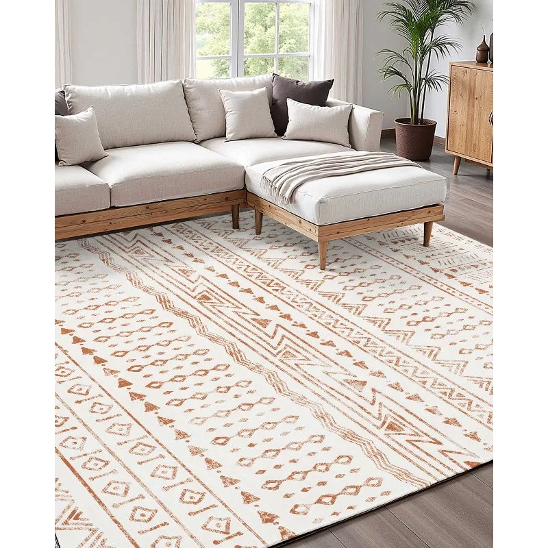 CloudWalk Comfort: Large Area Rug 6 x 9 ft Anti-Skid  Modern Beige
