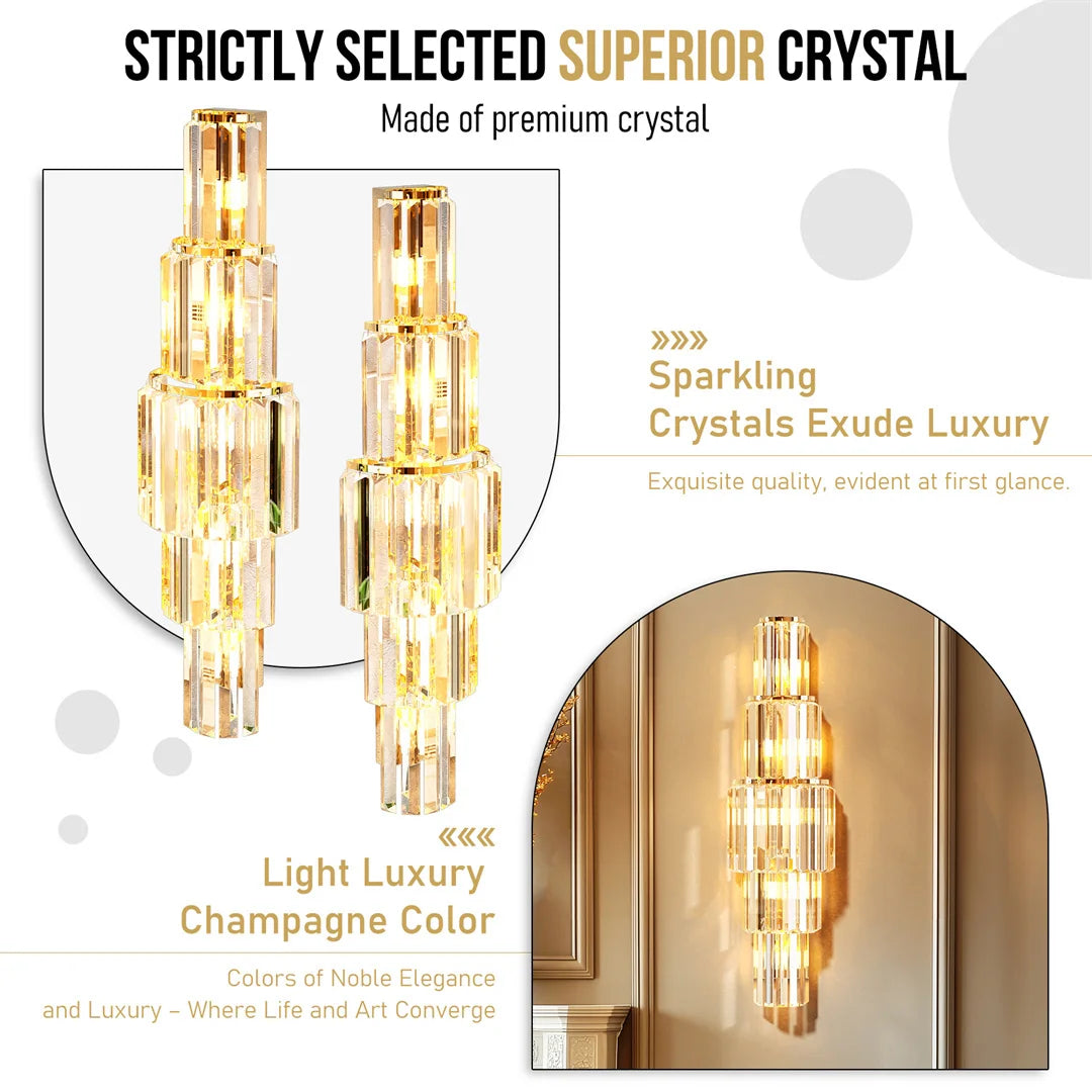 Luxurious Crystals Sconces for Wall