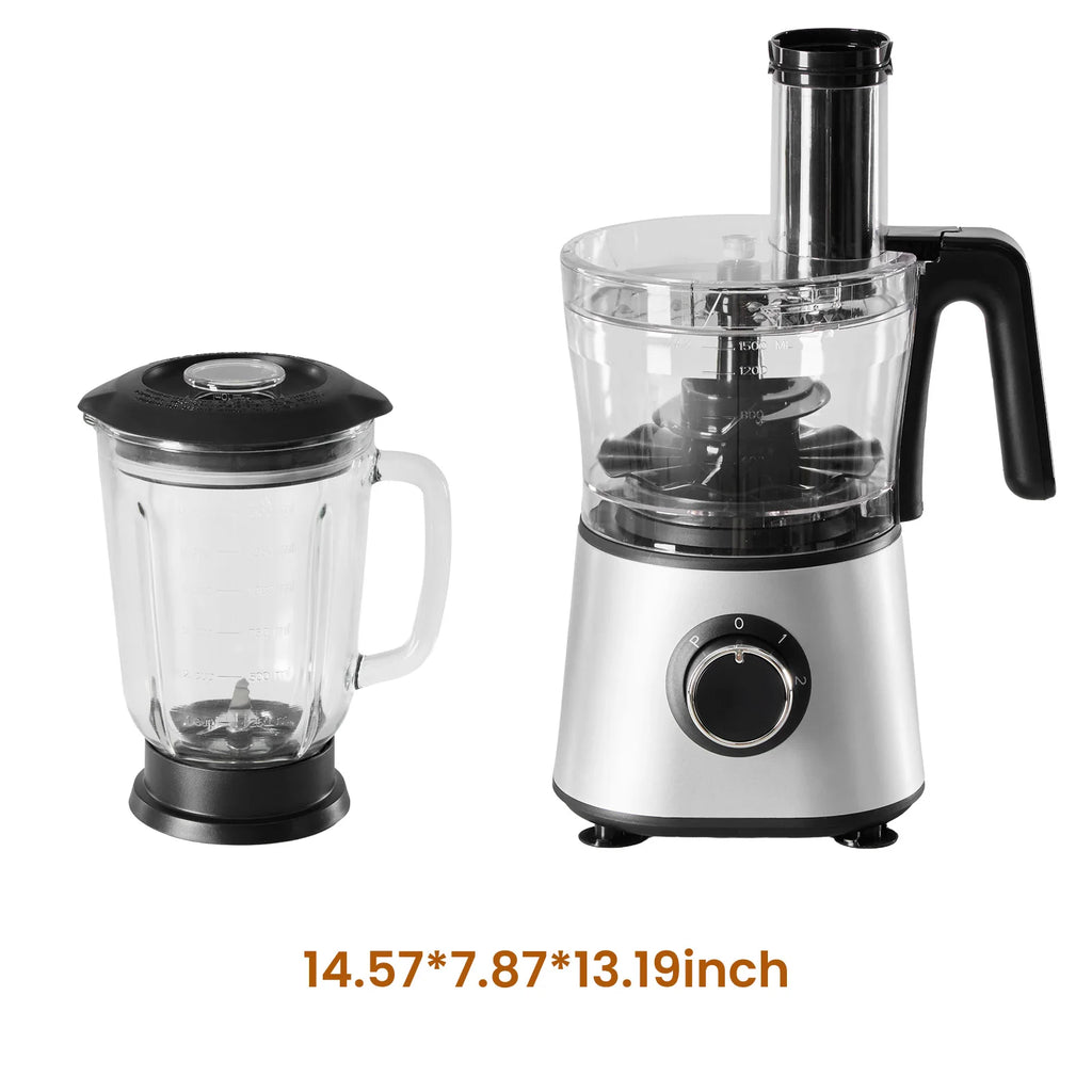 Food Processor Blender Combo  1.5L Glass Jar