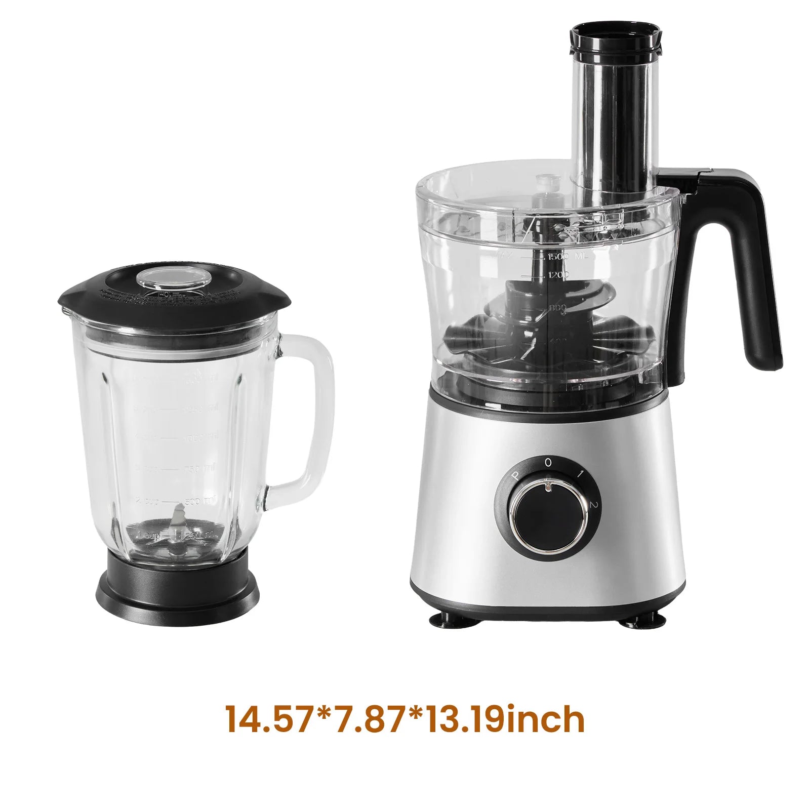 Food Processor Blender Combo  1.5L Glass Jar