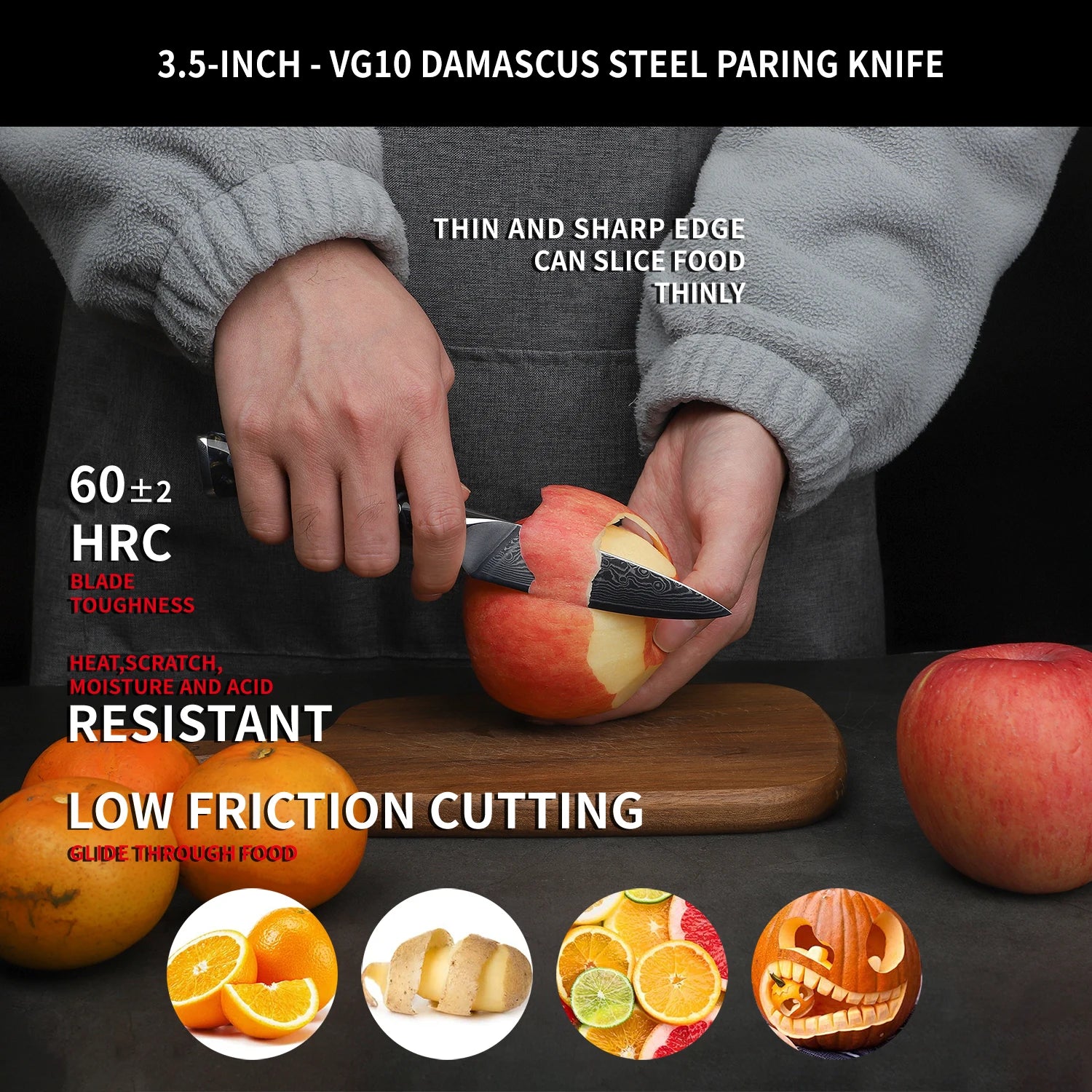 Elegant  2PCS Kitchen Knife Set - Ultra Sharp Damascus Steel  Beautiful Color Options