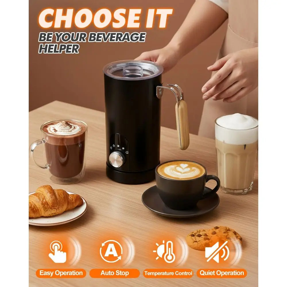 5-in-1 Electric Milk Frother and Steamer, Automatic Milk Foamer