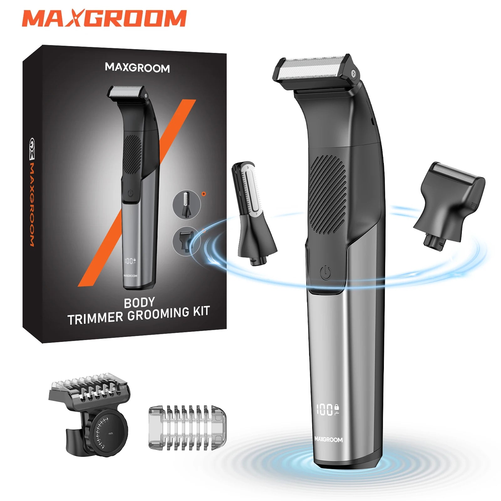 Super Gift 3 in 1 Men Bidirectional Body Hair Trimmer Electric Shaver
