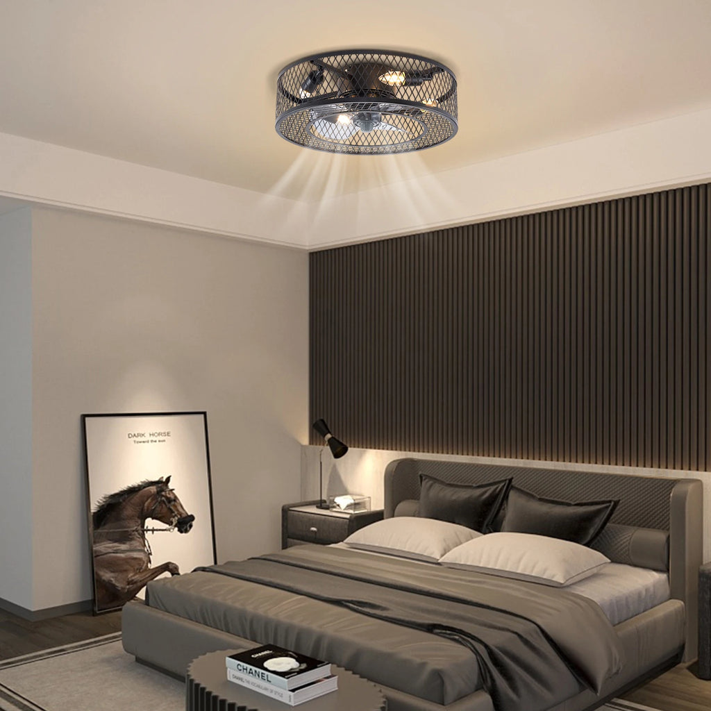 Coo  Breeze 18 Inch Fan Pendant Light Black