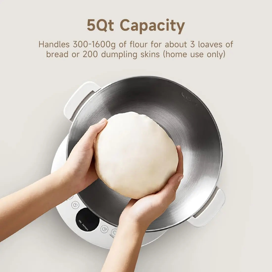 Amazing Electric Dough Maker with Ferment Function, 5.3Qt Dough Mixer Machine