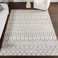 5X7 Moroccan Blythe Area Rug, Grey, Faded Bohemian Design