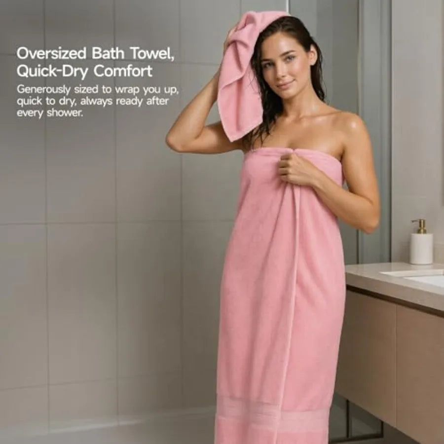Towel Set of 8-100% Cotton Luxury Bath Towels Set