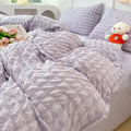 3pcs Pink seersucker Duvet Cover Set (1*Duvet Cover + 2*Pillowcase) other color options