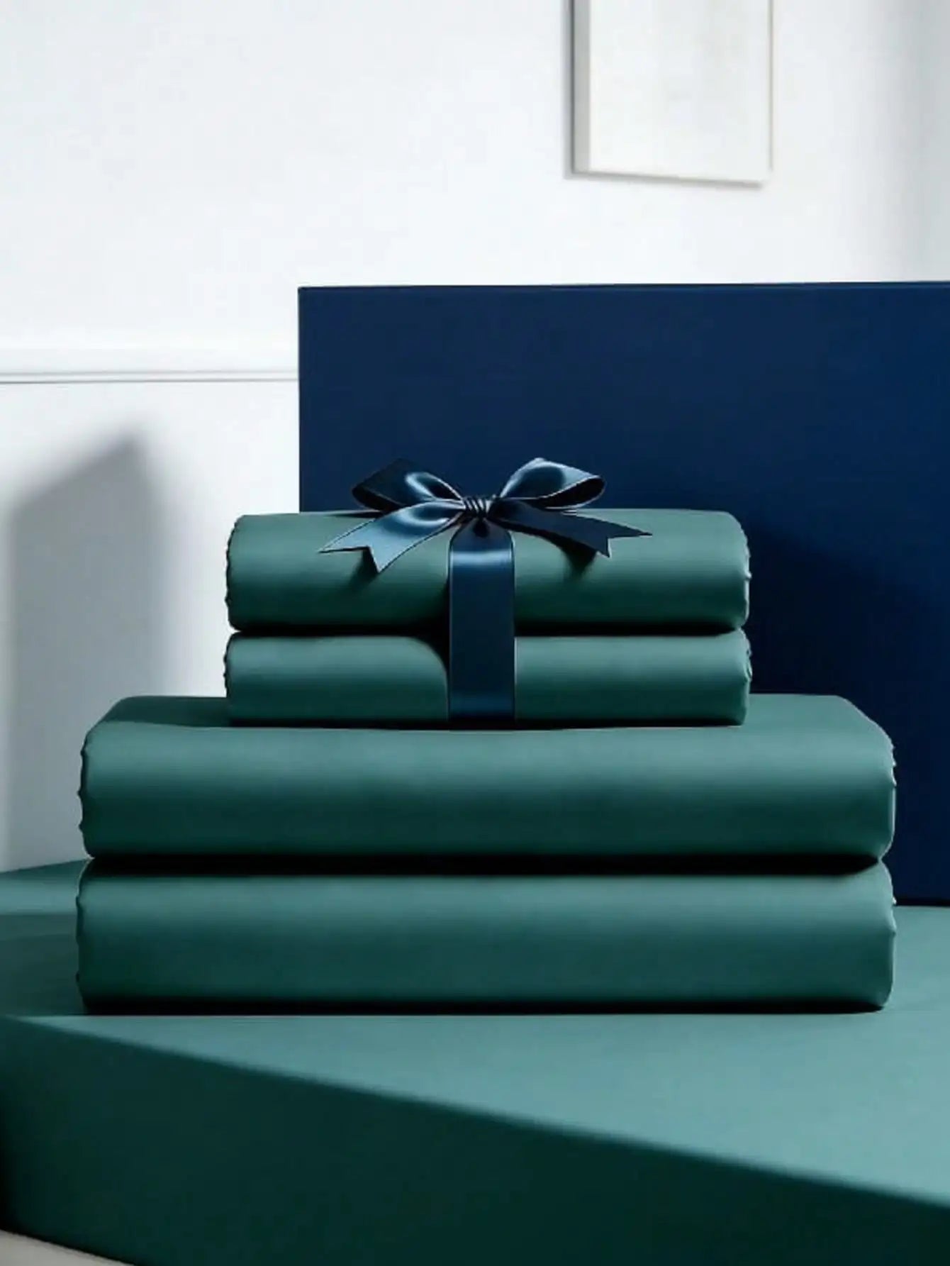 Cool Satin Bed Sheet Set, Silky Wrinkle Resistant, Queen