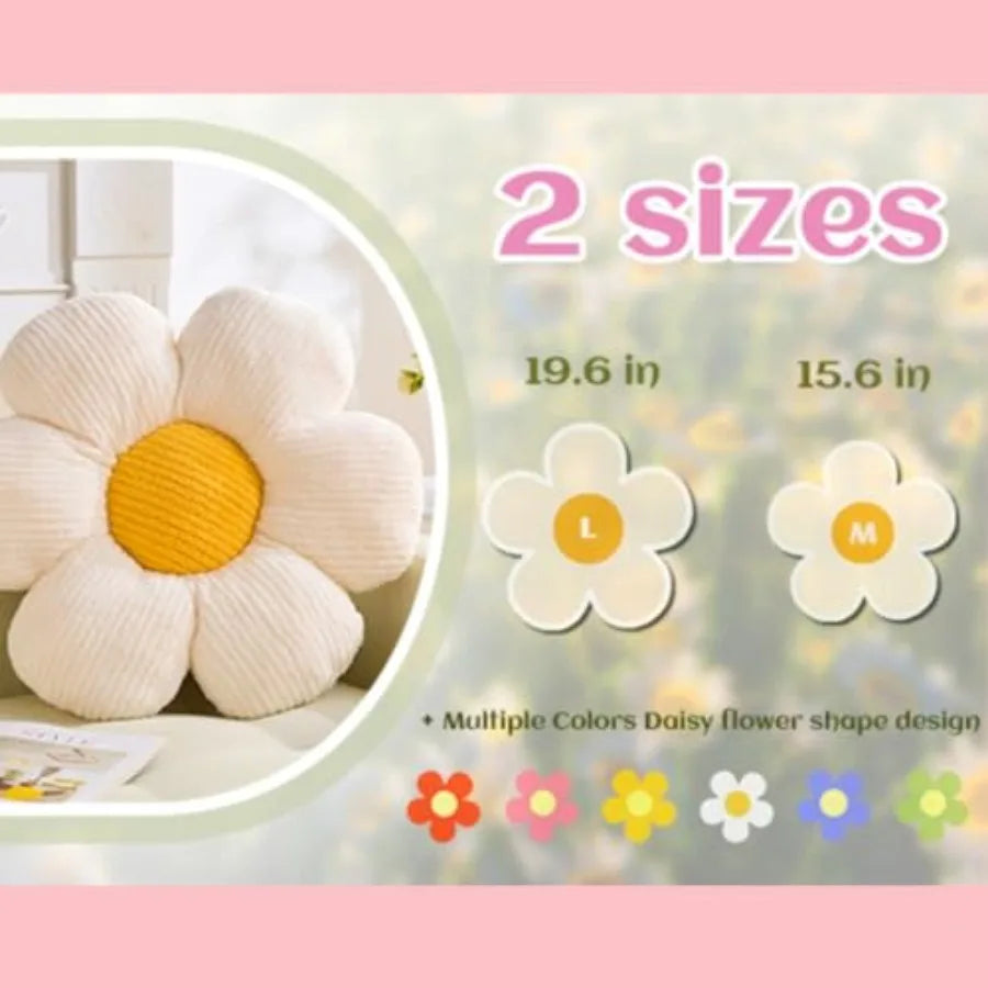 Daisy Throw Pillow Daisy Decorative Pillow Cushion 15.75"
