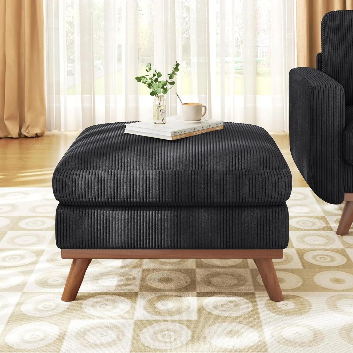 68" Green Loveseat Sofa, Comfy Corduroy with Spring Cushion