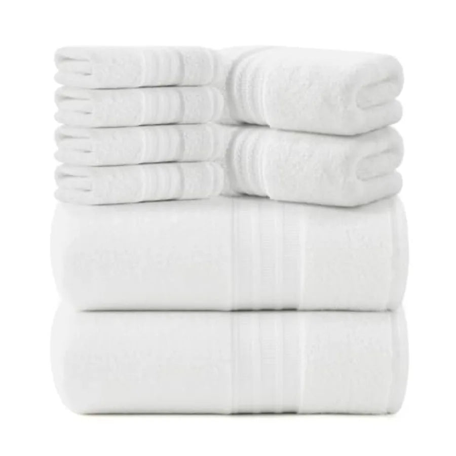 Towel Set of 8-100% Cotton Luxury Bath Towels Set
