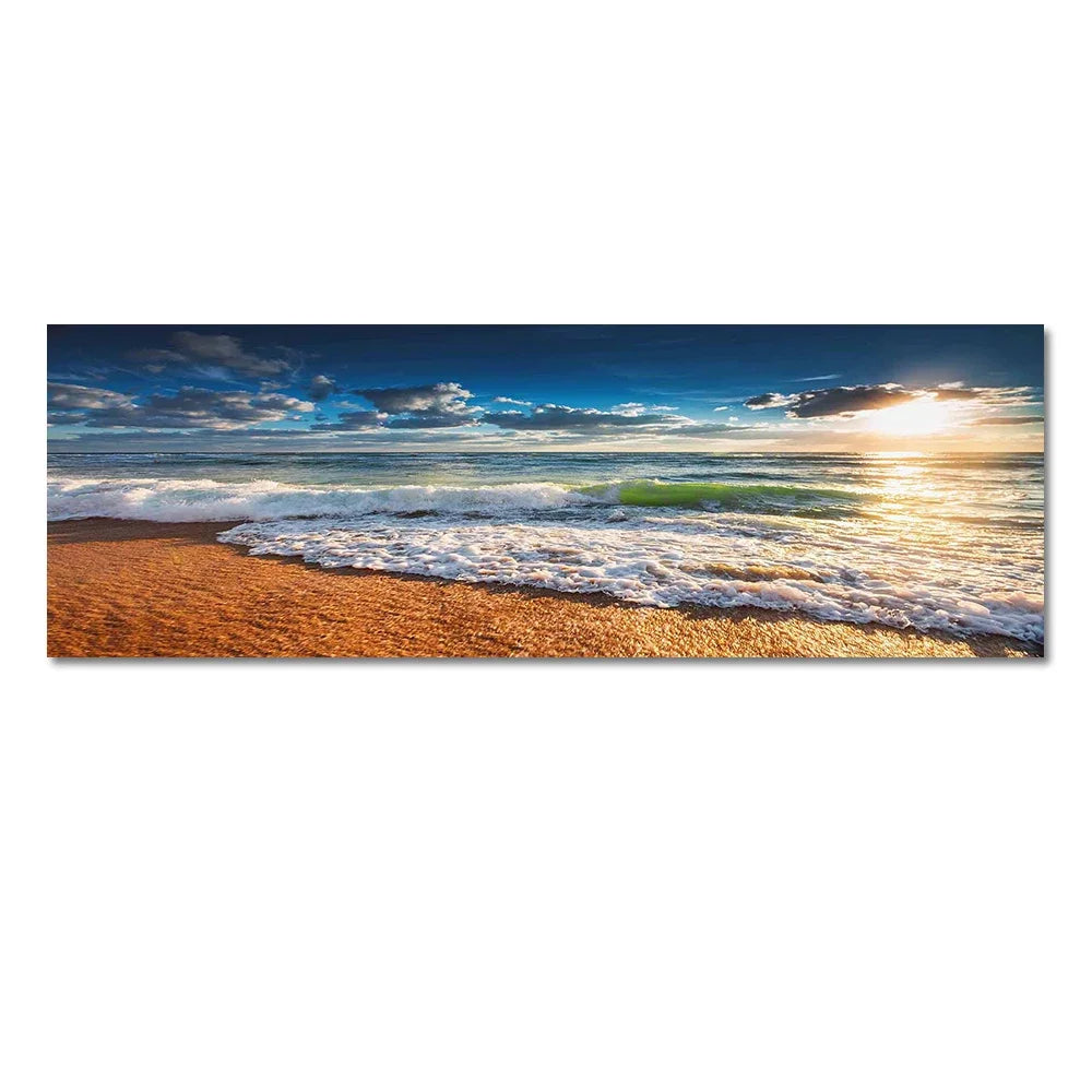 Modern Natural Beach Landscape Wall Art Poster Prints Sea Sunset